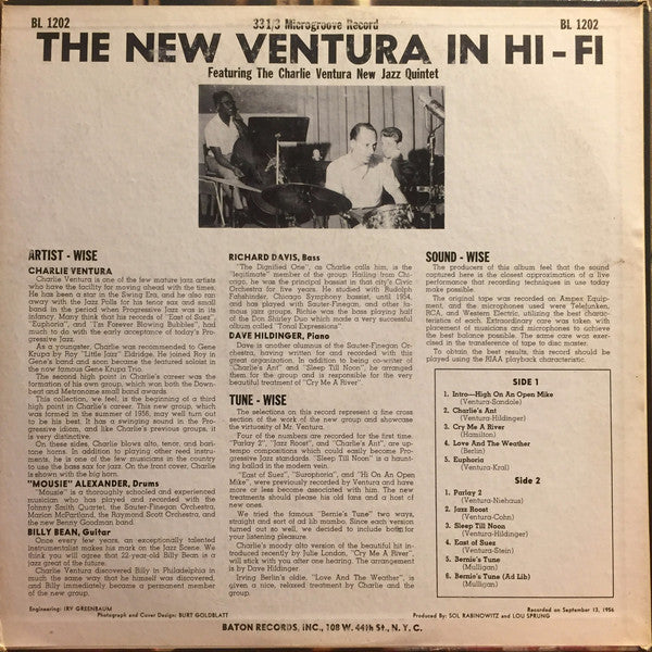 Charlie Ventura : The New Charlie Ventura In Hi-Fi (LP, Album)