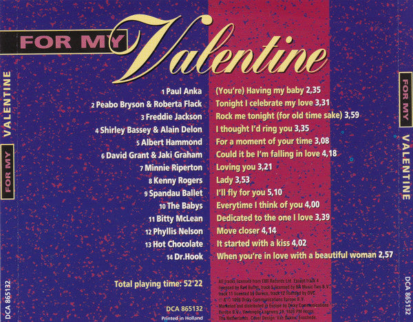 Various : For My Valentine (CD, Comp)