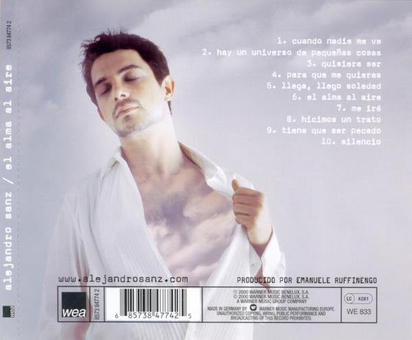 Alejandro Sanz : El Alma Al Aire (CD, Album)