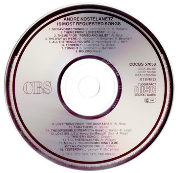 André Kostelanetz : 16 Most Requested Songs (CD, Comp)