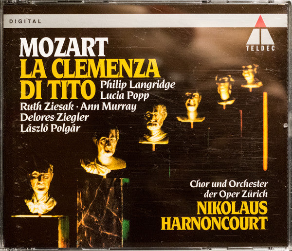 Mozart* - Philip Langridge • Lucia Popp • Ruth Ziesak • Ann Murray • Delores Ziegler • László Polgár • Chor* Und Orchester der Oper Zürich • Nikolaus Harnoncourt : La Clemenza Di Tito (2xCD, Album + Box, Sli)