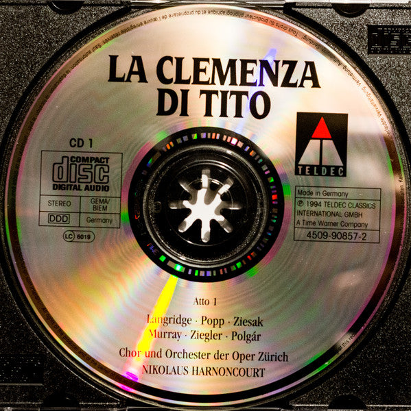 Mozart* - Philip Langridge • Lucia Popp • Ruth Ziesak • Ann Murray • Delores Ziegler • László Polgár • Chor* Und Orchester der Oper Zürich • Nikolaus Harnoncourt : La Clemenza Di Tito (2xCD, Album + Box, Sli)