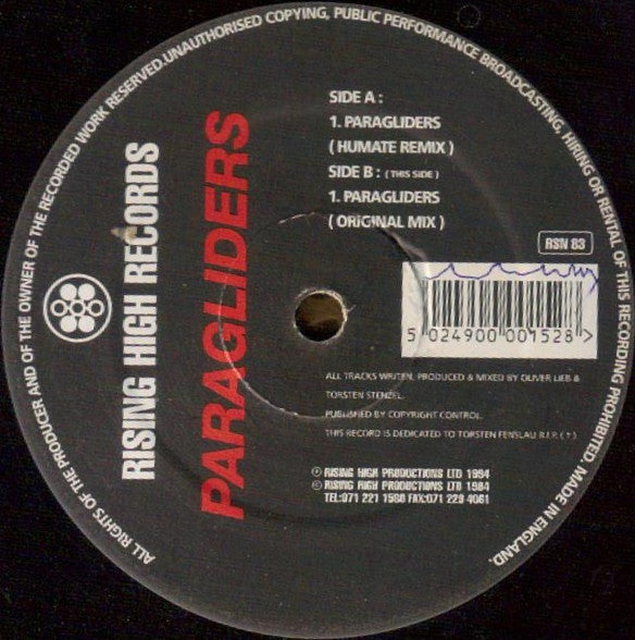 Paragliders : Paragliders (The Remixes) (2x12")