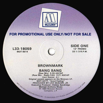 Brownmark : Bang Bang (12", Promo)