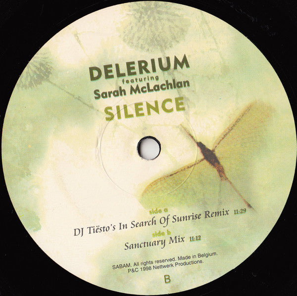 Delerium Featuring Sarah McLachlan : Silence (DJ Tiësto's In Search Of Sunrise Remix) (12", Pic)