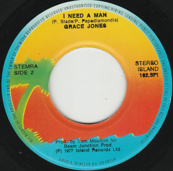 Grace Jones : La Vie En Rose (7", Single, RE)
