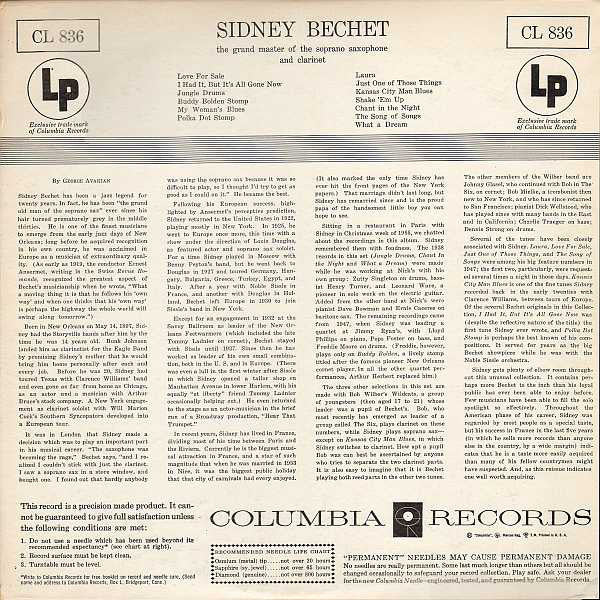 Sidney Bechet : The Grand Master Of The Soprano Saxophone And Clarinet (LP, Album, Comp, Lab)