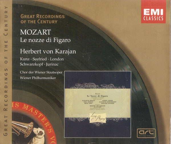 Mozart* - Kunz* • Seefried* • London* • Schwarzkopf* • Junrinac* • Chor Der Wiener Staatsoper* • Wiener Philharmoniker • Herbert von Karajan : Le Nozze Di Figaro (2xCD, Album, Mono, RE, RM + Box, Sli)