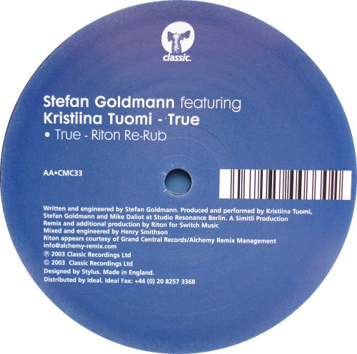 Stefan Goldmann Featuring Kristiina Tuomi : True (12")