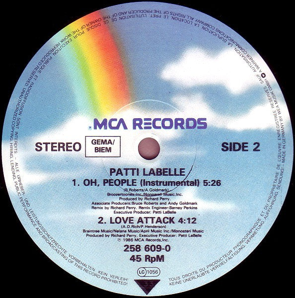 Patti LaBelle : Oh, People (12", Maxi)