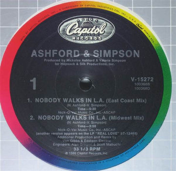 Ashford & Simpson : Nobody Walks In L.A. (12", Gen)