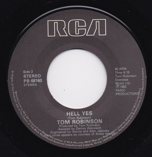 Tom Robinson : War Baby (7", Single)