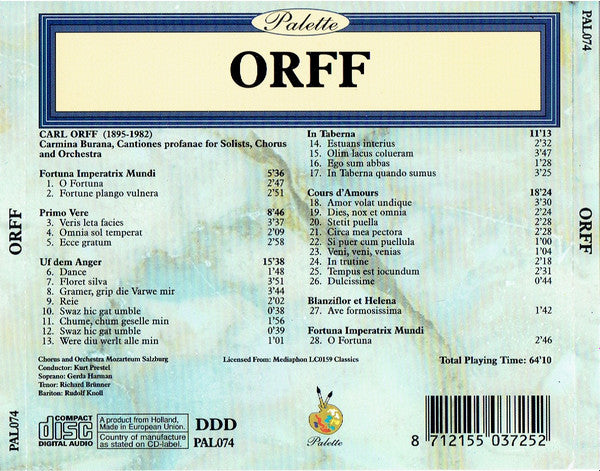 Carl Orff : Carmina Burana (CD, Album)