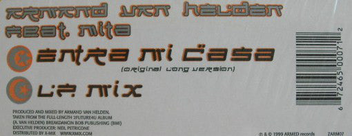Armand Van Helden Featuring Mita : Entra Mi Casa (12")