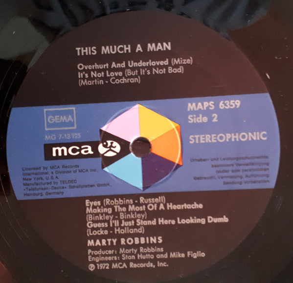 Marty Robbins : This Much A Man (LP, Album)