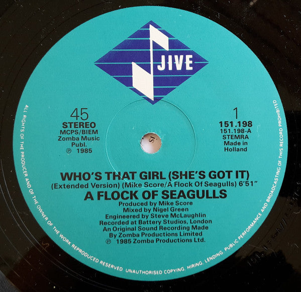 A Flock Of Seagulls : Who's That Girl (She's Got It) (12")