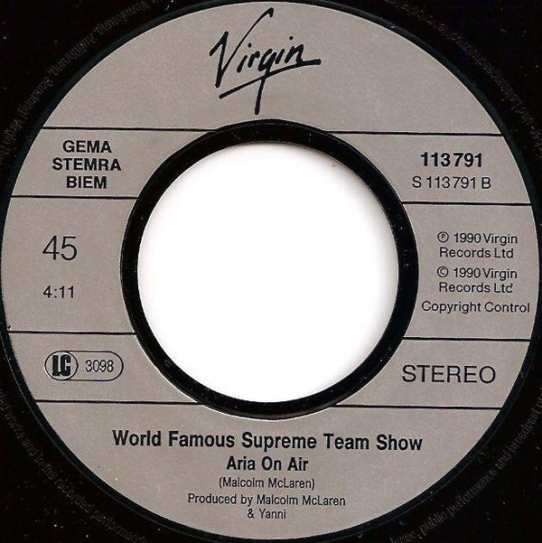 Malcolm McLaren Presents The World's Famous Supreme Team Show* : Operaa House (7", Single)