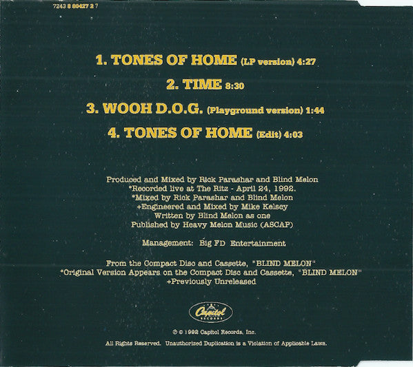 Blind Melon : Tones Of Home (CD, Maxi)