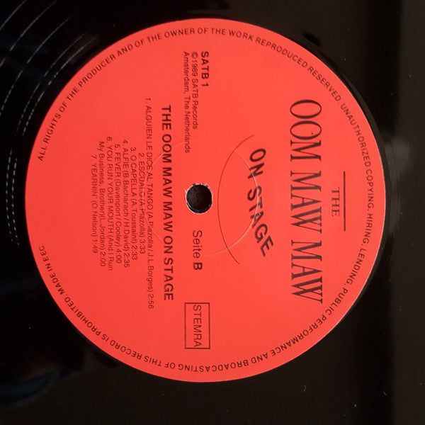 The Oom Maw Maw : On Stage (Live A Capella) (LP)