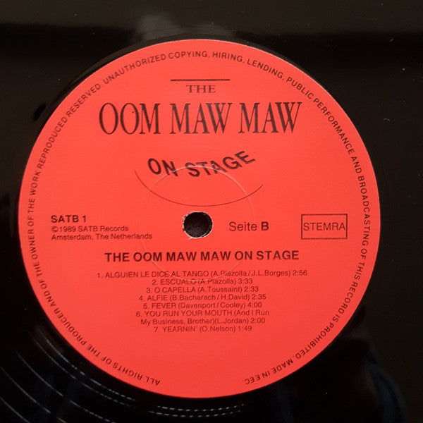 The Oom Maw Maw : On Stage (Live A Capella) (LP)
