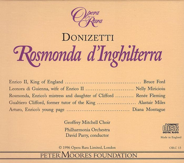 Gaetano Donizetti : Rosmonda D'Inghilterra (2xCD)