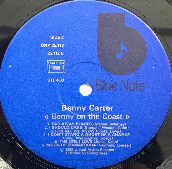 Benny Carter : Benny On The Coast (LP, Album, Mono, RE)