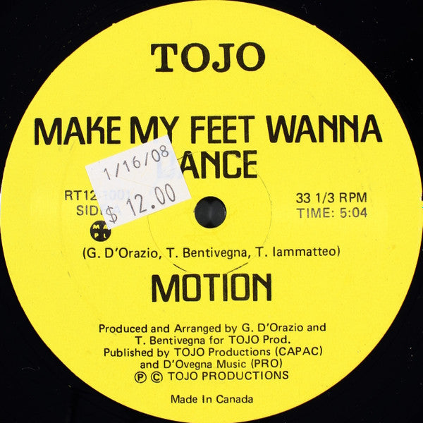 Motion (3) : Make My Feet Wanna Dance (12")