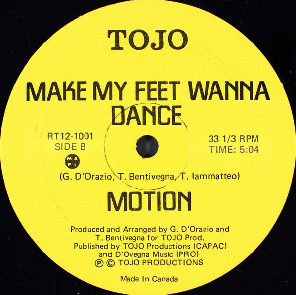 Motion (3) : Make My Feet Wanna Dance (12")