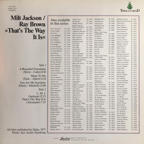 Milt Jackson / Ray Brown : That's The Way It Is (LP)
