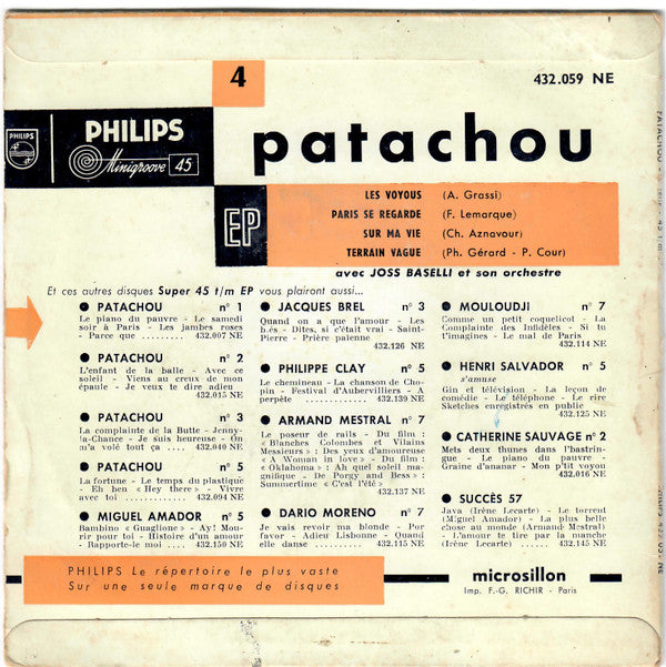 Patachou : Les Voyous (7", EP)