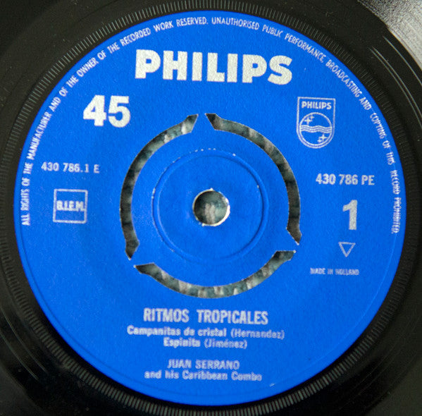 Juan Serrano And His Caribbean Combo, Orlando Goveia : Ritmos Tropicales (7", EP, Hig)