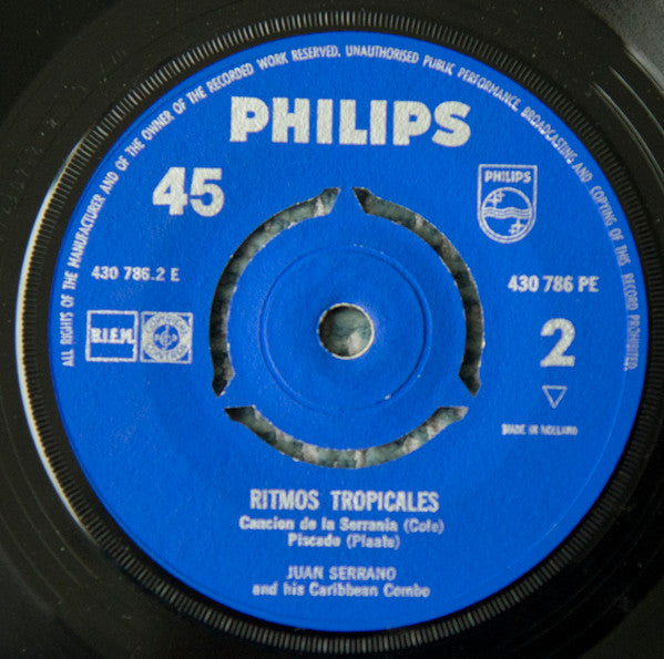 Juan Serrano And His Caribbean Combo, Orlando Goveia : Ritmos Tropicales (7", EP, Hig)