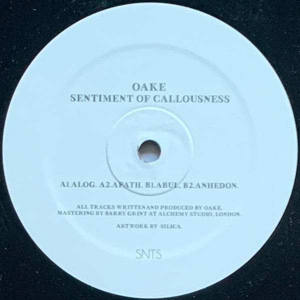 OAKE : Sentiment Of Callousness (12", EP)
