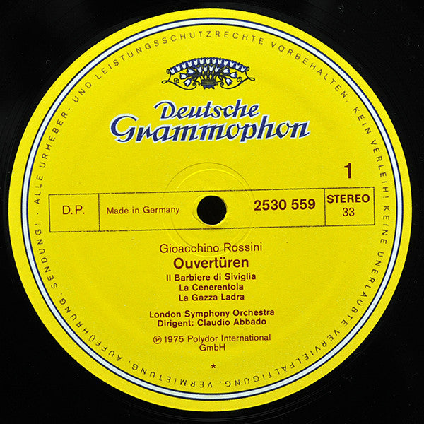 Gioacchino Rossini - London Symphony Orchestra, Claudio Abbado : Ouvertüren (LP, RE)