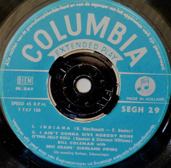 Eric Krans' Dixieland Pipers : Kurhausconcert (7", EP)