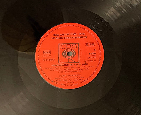 Béla Bartók - Juilliard String Quartet : Die Sechs Streichquartette (3xLP + Box)