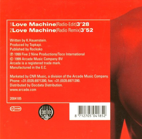 Clubface Feat. Supermax : Love Machine (CD, Single)