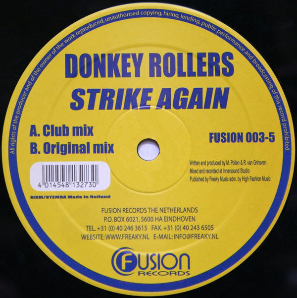 Donkey Rollers : Strike Again (12")