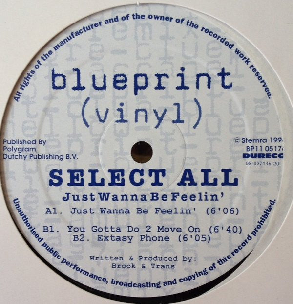 Select All : Just Wanna Be Feeelin' (12")