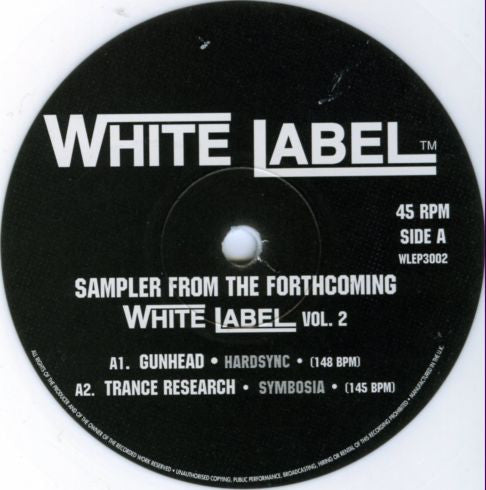 Various : Sampler From The Forthcoming White Label Vol. 2 (12", Ltd, Smplr, Sol)