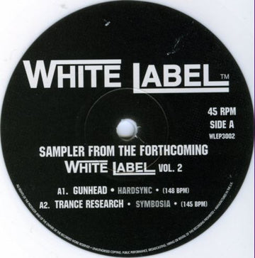 Various : Sampler From The Forthcoming White Label Vol. 2 (12", Ltd, Smplr, Sol)