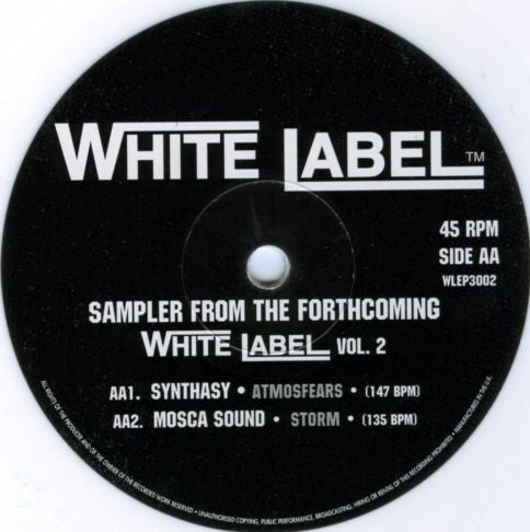 Various : Sampler From The Forthcoming White Label Vol. 2 (12", Ltd, Smplr, Sol)