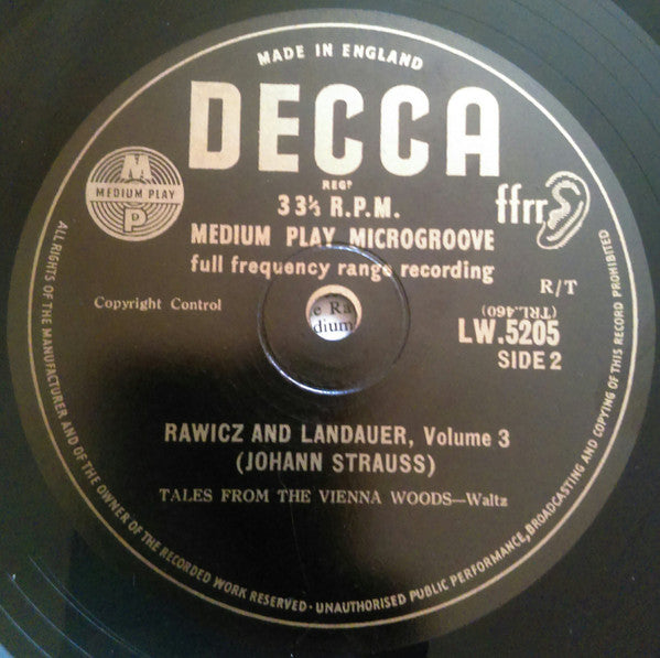 Rawicz & Landauer : Volume 3  (10")