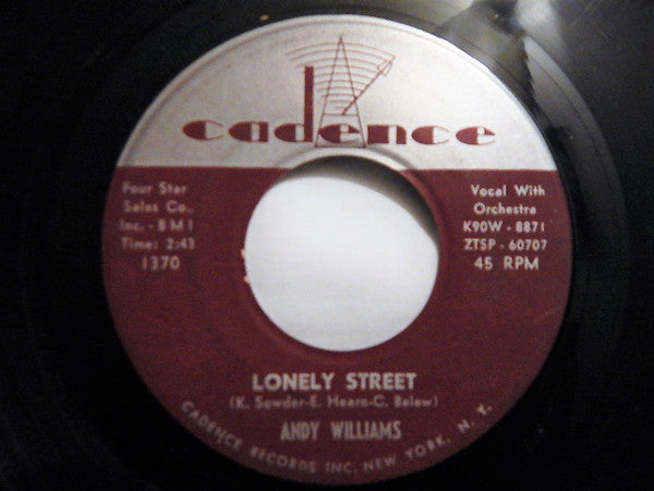 Andy Williams : Lonely Street (7")