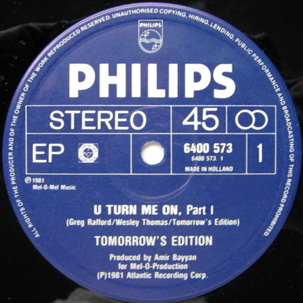 Tomorrow's Edition : U Turn Me On, Part 1, Part 2 (12", EP)