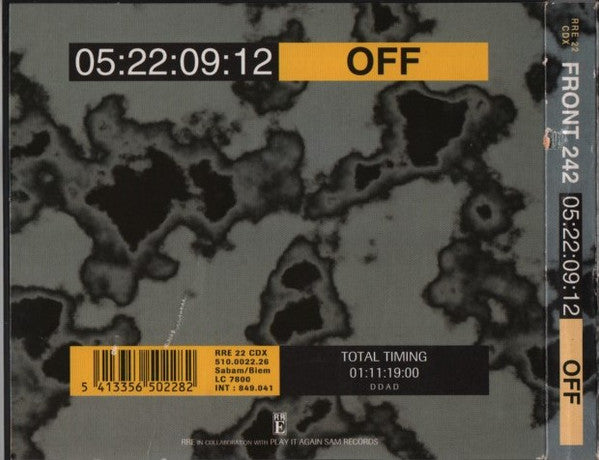 Front 242 : 05:22:09:12 Off (CD, Album, Ltd)