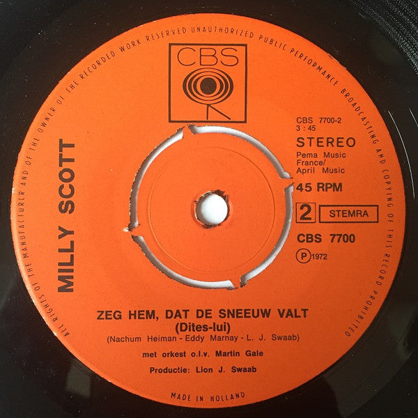 Milly Scott : Spanish Harlem (7", Single, 4 P)