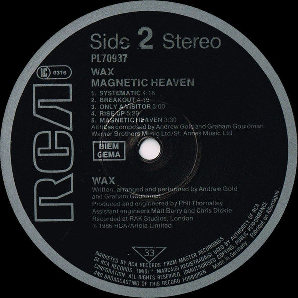 Wax (6) : Magnetic Heaven (LP, Album)