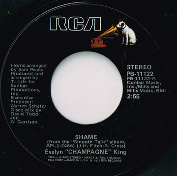 Evelyn King : Shame (7", Single, Styrene)