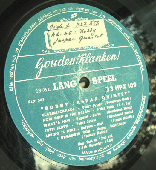 Bobby Jaspar Quintet : Bobby Jaspar Quintet (LP, Mono)